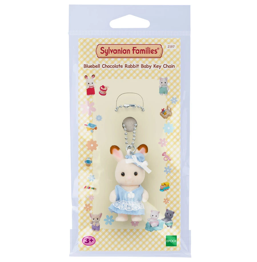 Le Porte-clés Bébé Lapin Chocolat - Bleu – Image 2